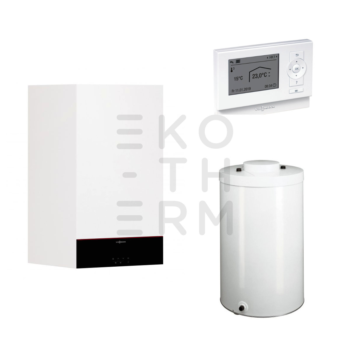 Viessmann Vitodens 100-W 25kW + Vitocell 100-W 120l + Vitotrol 200-E