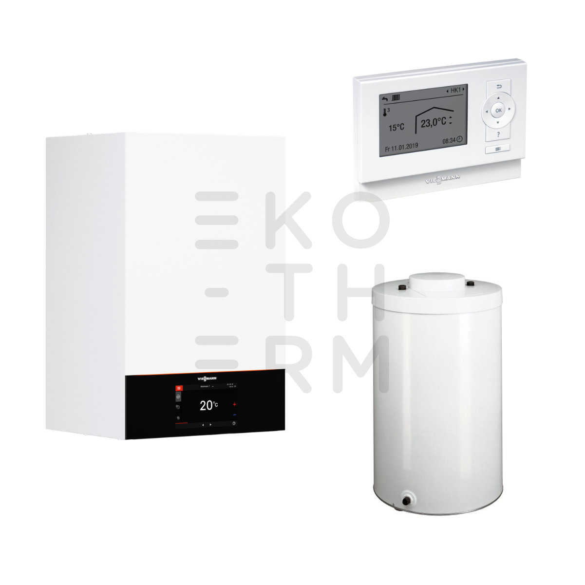 Viessmann Vitodens 200-W 32 kW + Vitocell 100-W 120l + Vitotrol 200 E