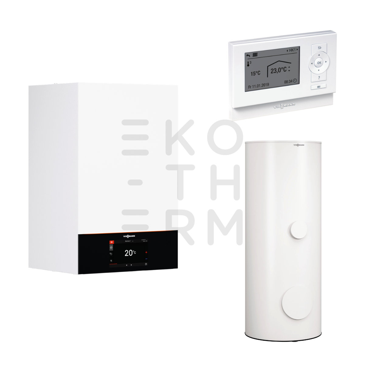 Viessmann Vitodens 200-W 32 kW + Vitocell 100-W 300l + Vitotrol 200 E