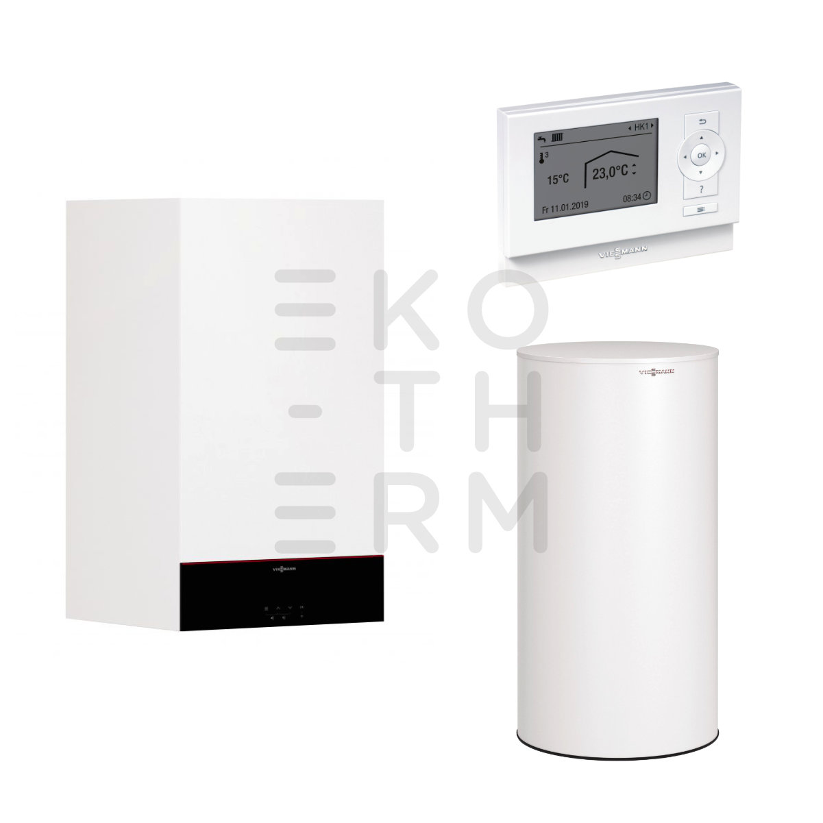 Viessmann Vitodens 100-W 19kW + Vitocell 100-W 200l + Vitotrol 200-E