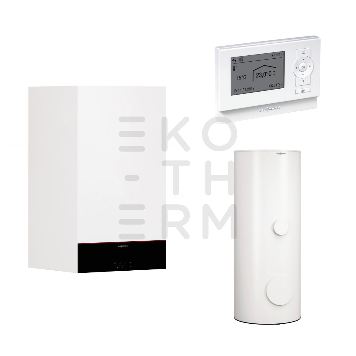 Viessmann Vitodens 100-W 19kW + Vitocell 100-W 300l + Vitotrol 200-E