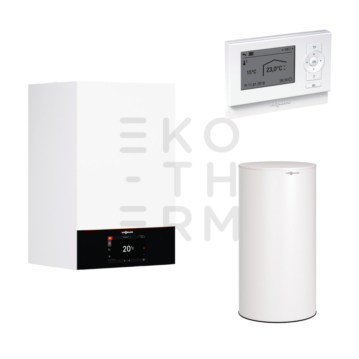 Viessmann Vitodens 200-W 19 kW + Vitocell 100-W 200l + Vitotrol 200 E